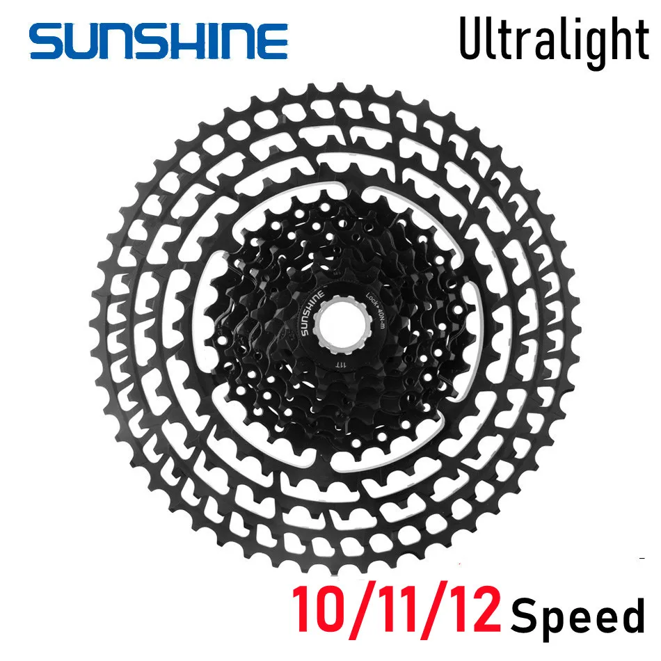 SUNSHINE-Cassette ultraligero para bicicleta de montaña, piñón libre HG de 10/11/12 velocidades, 11-46/50/52T, ultraligero