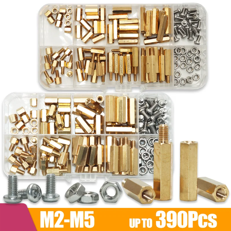 390p Hex Brass Male Female Motherboard Standoff Copper Mount M2-M4 Board Rack Stud Threaded Pillar PCB Column Spacer Screw Nut copper brass standoff screws copper pillar screws
