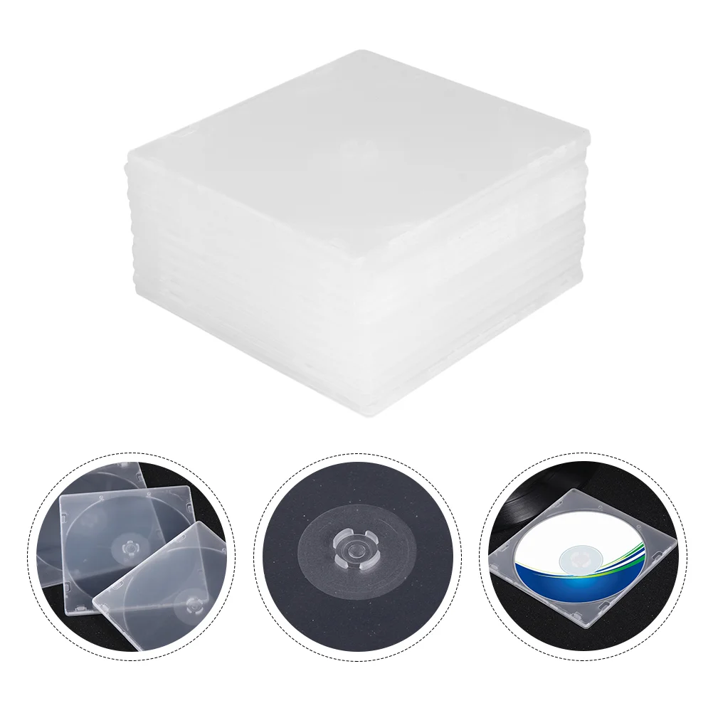 25 Pcs Ultrathin Dvd Case Transparent Cd Package Portable Cd Storage Box For Home Cinema  Cd Storage Holder  Cd Package 