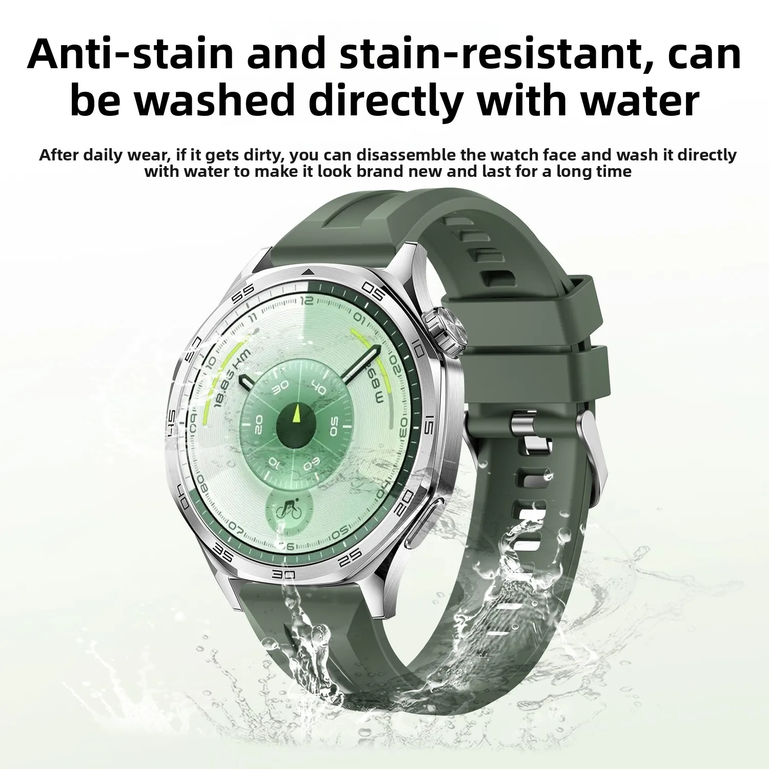 Official 22mm Silicone Sports Watch Strap - Enhanced Comfort and Style