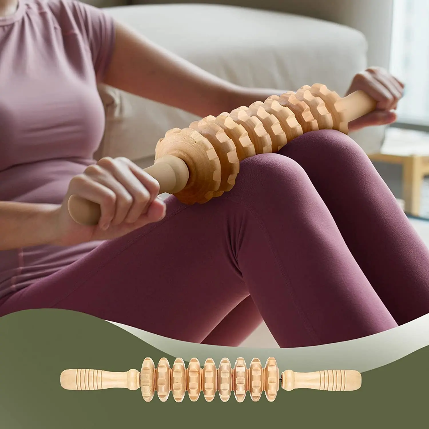 Outil de massage gua sha en bois pour drainage lymphatique_voghion.com