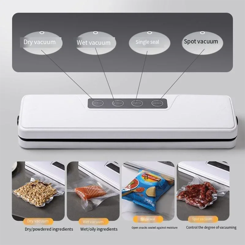 Automatic Mini Vacuum Food Sealers Household Vacuum Preservation Machine Electric Sealer Kitchen Appliance