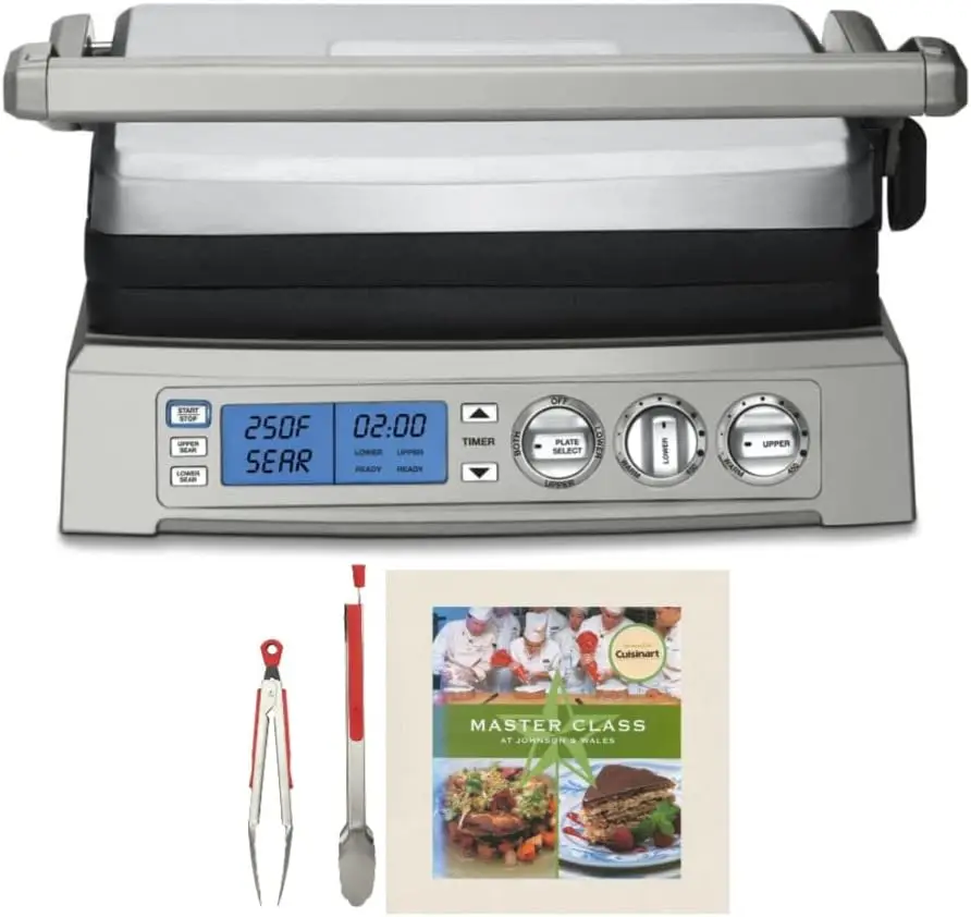 

Elite Griddler Bundle with 8-Inch Nylon Flipper Tongs and Cookbook (3 Items)