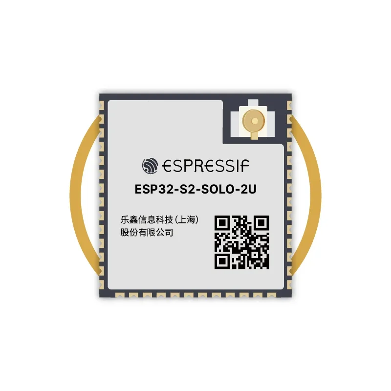 

ESP32­S2 Series 2.4 GHz WiFi Module with External Antenna Connector 32 Bit 4MB ESP32-S2-SOLO-2U from Espressif Original