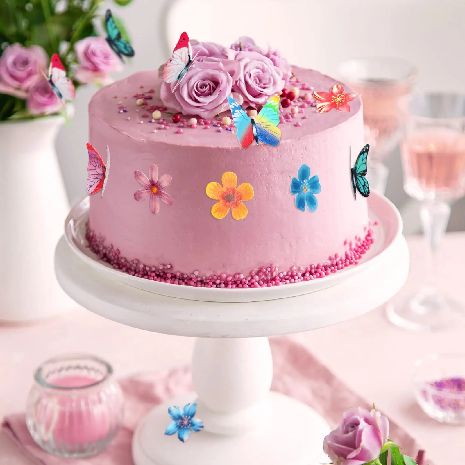 Edible Rice Paper Cake Decoration Birthday