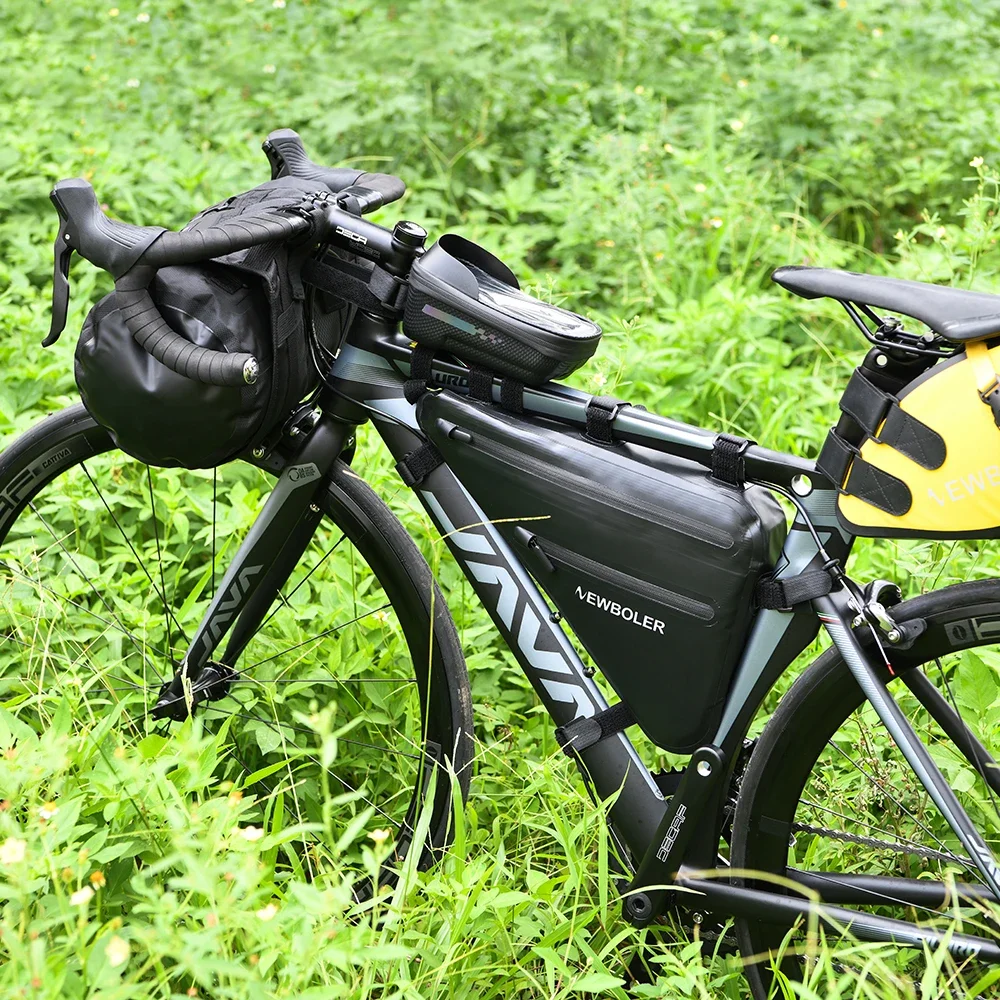 NEWBOLER Große Fahrrad-Dreieckstasche, Fahrradrahmen, Vorderrohrtasche, wasserdichte Fahrradtasche, Pannier, E-Bike-Werkzeugtasche, Zubehör, XL – Detail 19