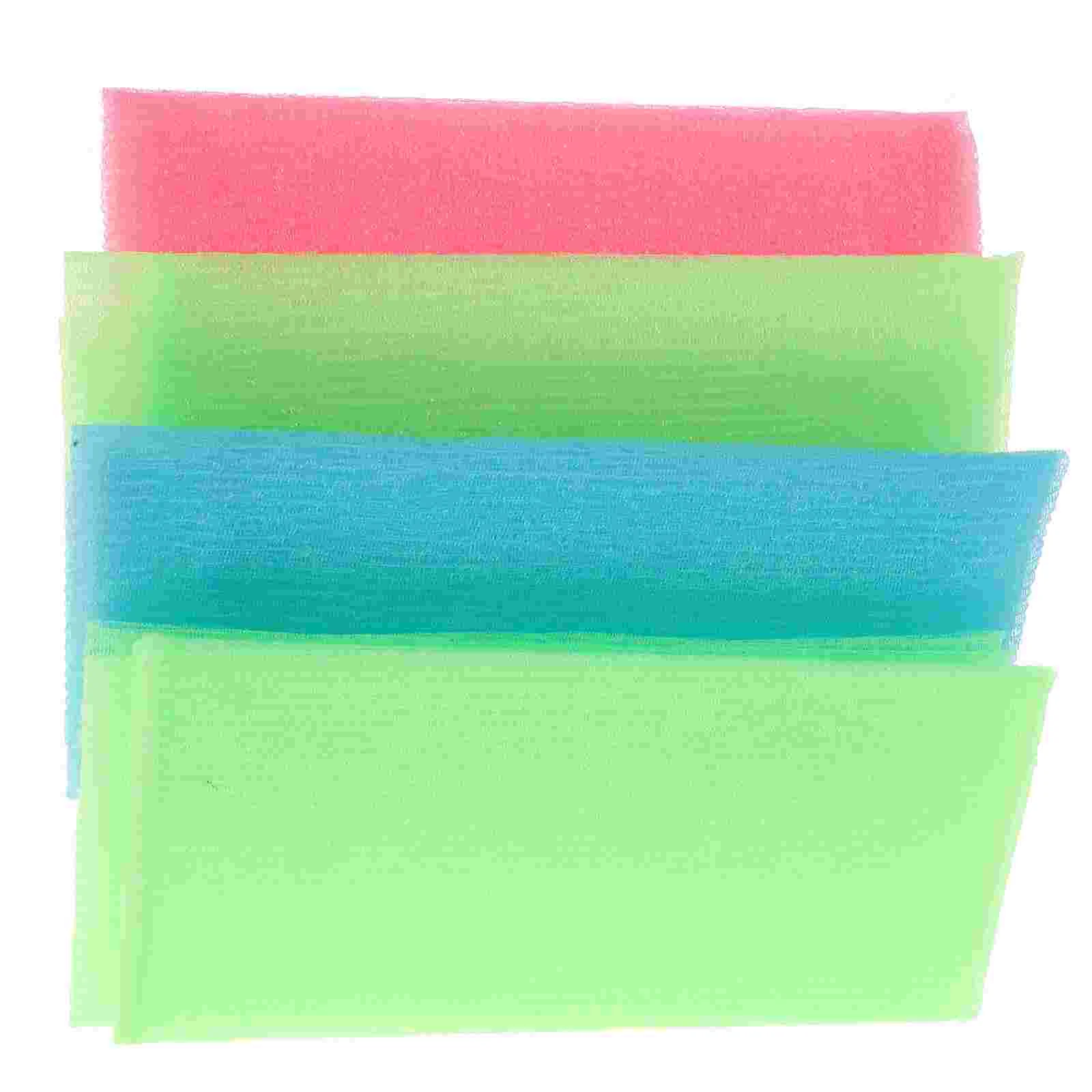 

4 шт. длинная отшелушивающая ткань для душа для тела (смешанные цвета)