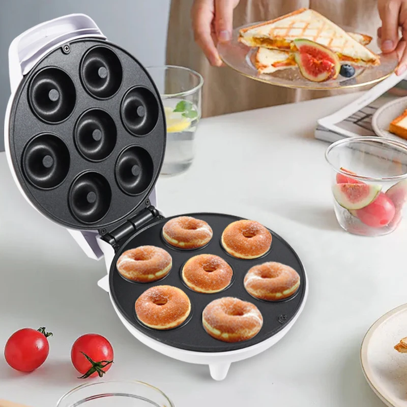 7 Holes Electric Donuts Maker Machine Mini 110V 220V Automatic 1200W Non-Stick DIY Doughnut Cake Baking Kitchen Appliance Home donut maker cake machine
