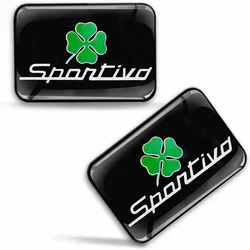 Four - Leaf Clover Sports Performance Automotive Badge Emblem Decals (2 PC)