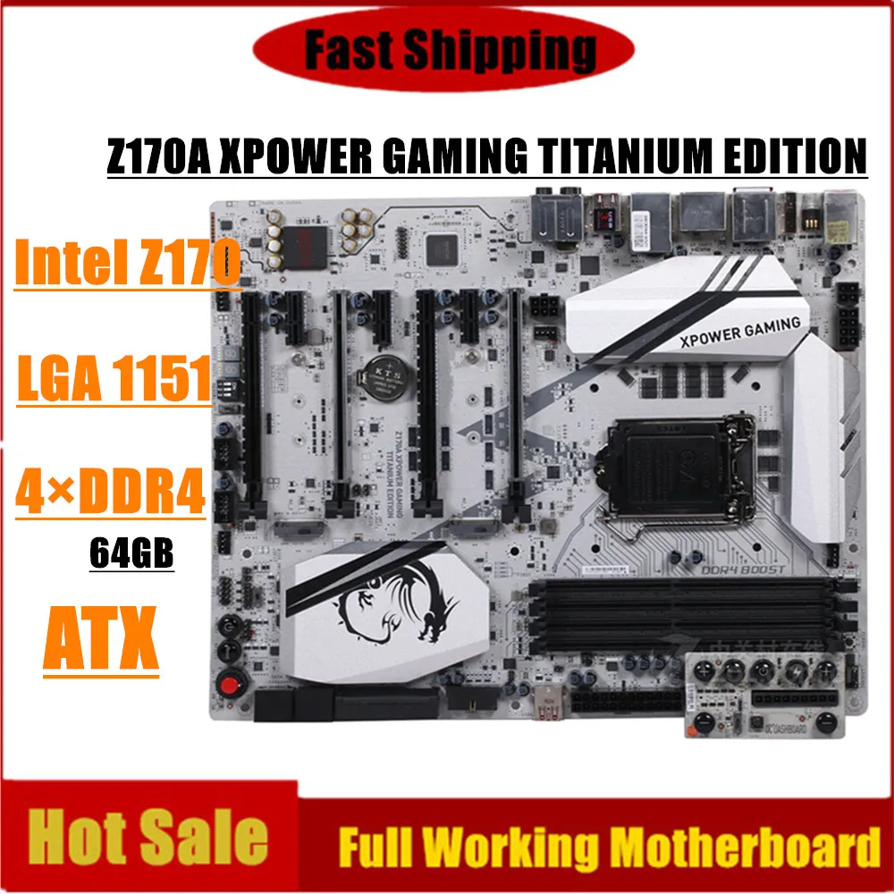 AMD A10-RX425BB를 탑재한 SOYO 온보드 CPU 마더보드, 퀄드 코어 및 플러스 핵 디스플레이, DDR3 및 M.2 SATA3.0 지원의 컴퓨터 부품 10 XPOWER GAMING 티타늄 에디션 마더보드, 100% 테스트 완료, 64GB LGA 1151 DDR4 ATX Z170 메인보드