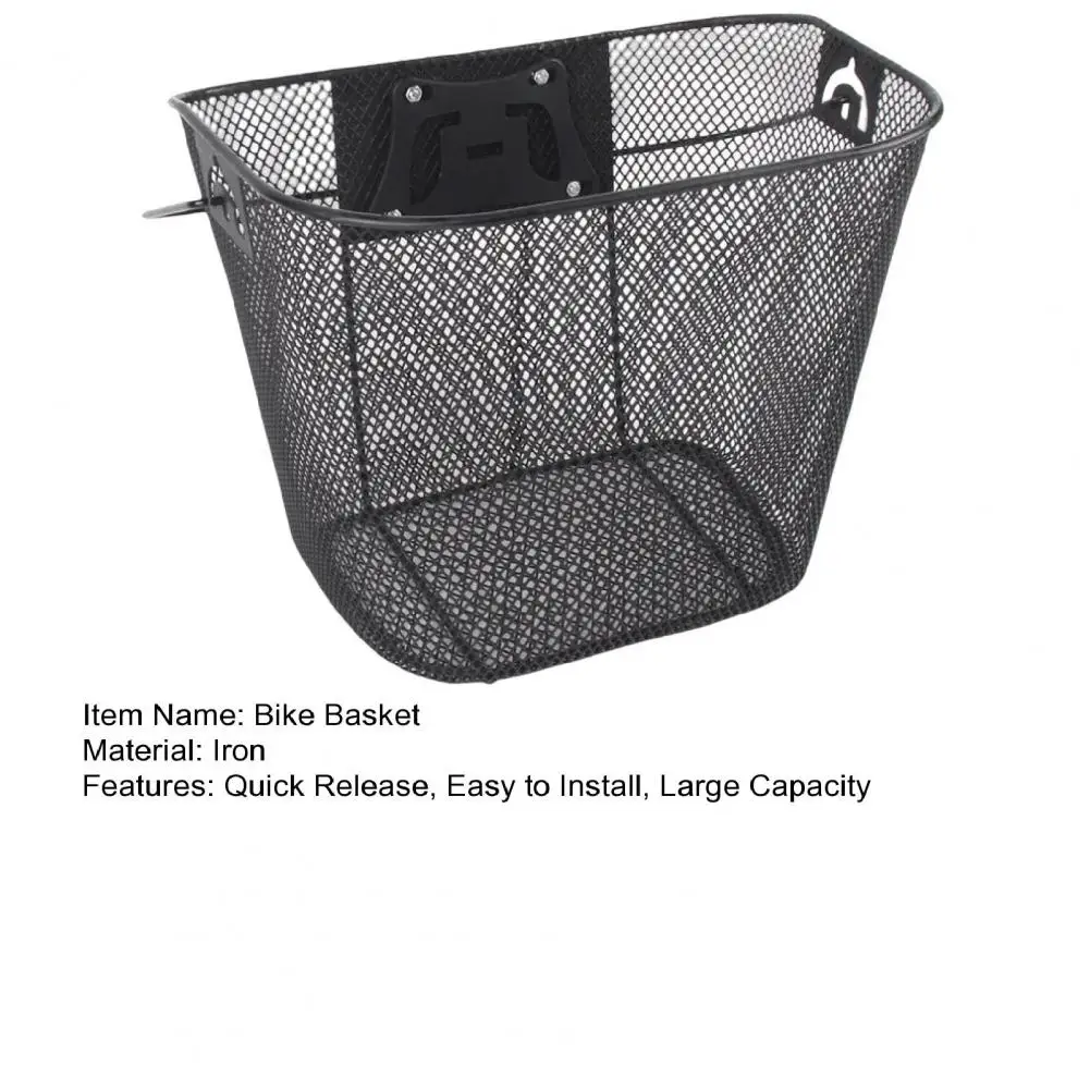 Cestino Per Bici Maxi In Ferro - Nero, 40x30x24 Cm Per Anteriore O Posteriore - Foto 7