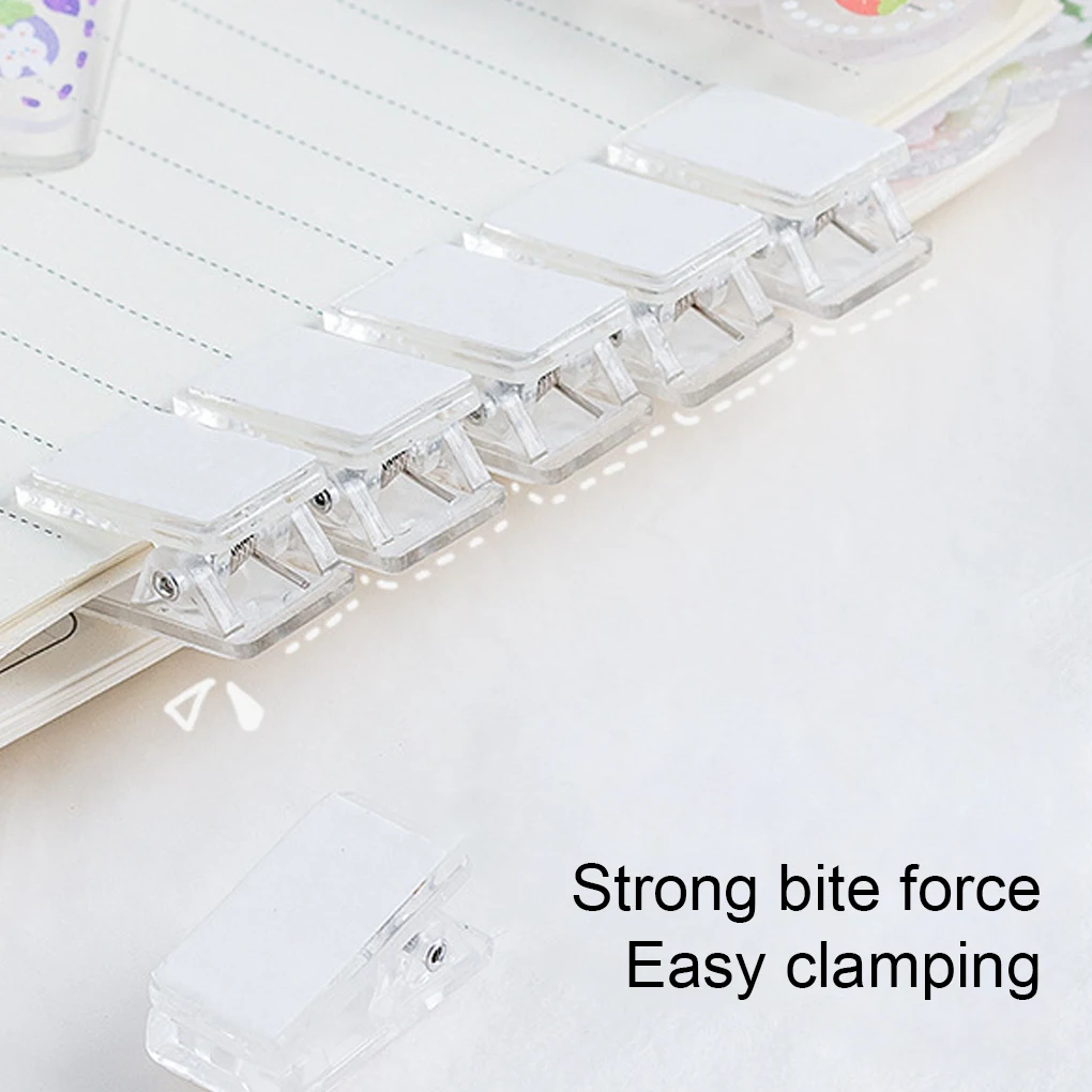 15 Pieces Spring Clip Portable Replacing Transparent Reusable DIY Decorative Name Tag Chest Card File Note Clamp