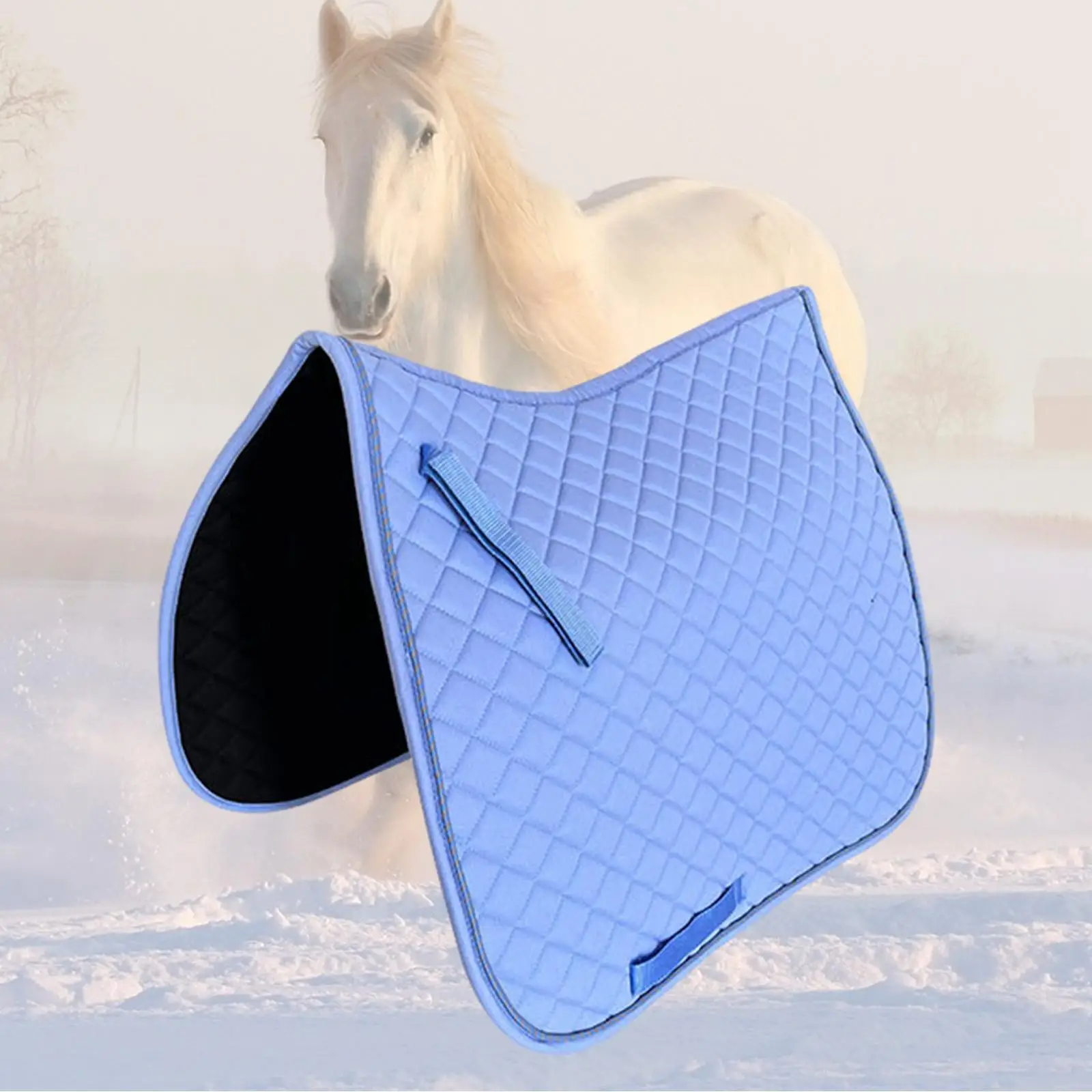 

Прокладка для седла лошади, портативное защитное легкое противоскользящее оборудование для верховой езды, дышащая утолщенная подкладка для Выездки