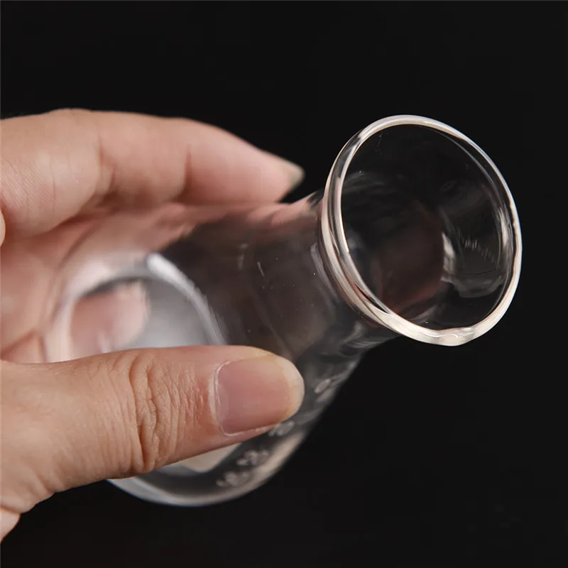 50ml Clear Glass Wide Triangle Flask Conical Erlenmeyer Labratory Equipment lab volumetric flask lab glass supplies