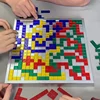 Children Intellectual Puzzle Strategy Board Educational Toys Colored Squares Game Kids Family Party Indoor Desktop Jigsaw Games 2