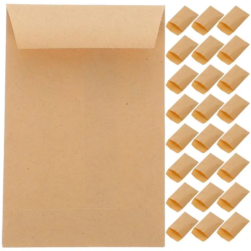 Kraft Paper Envelopes 100pcs Mini Envelopes Seeds Packet Gift Card For Storing Small Items Invitation Photo seed storage envelopes