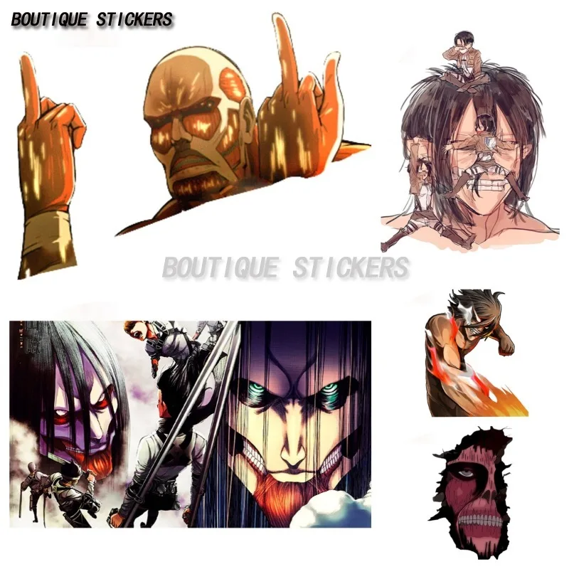

Cool Attack on Titan Cartoon Sticker Personality Cartoon Fashion Animation Car Motorcycle Luggage Surfboard Decal