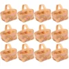12Pcs Mini Wood Chip Basket Hand Woven Baskets Storage Bins Decorative Containers Home naments ganization Solutions 1