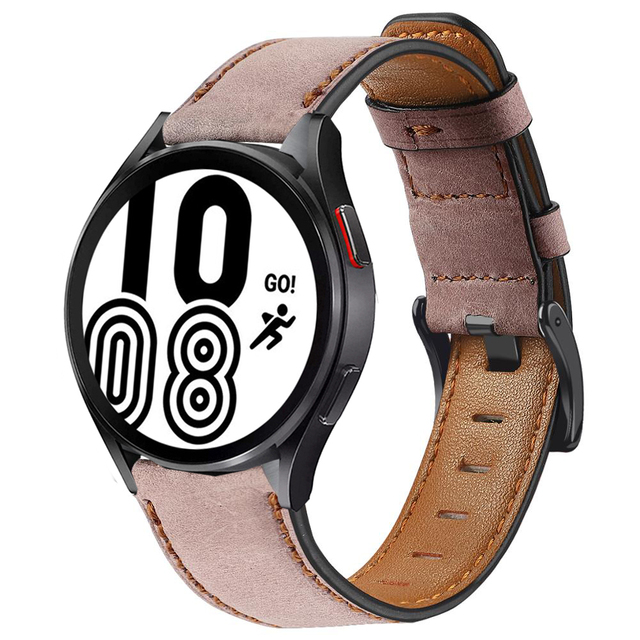 Leather band for Samsung Galaxy watch 4/classic/Active 2 46mm/42mm/40mm/44mm 20mm 22mm bracelet Amazfit GTS 2/2e/3 strap
