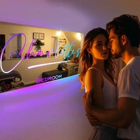 Personalized Name Mirror Light For Bedroom Flow LED Light Up Mirror for Wall  Christmas Valentine's Day Wedding Gifts