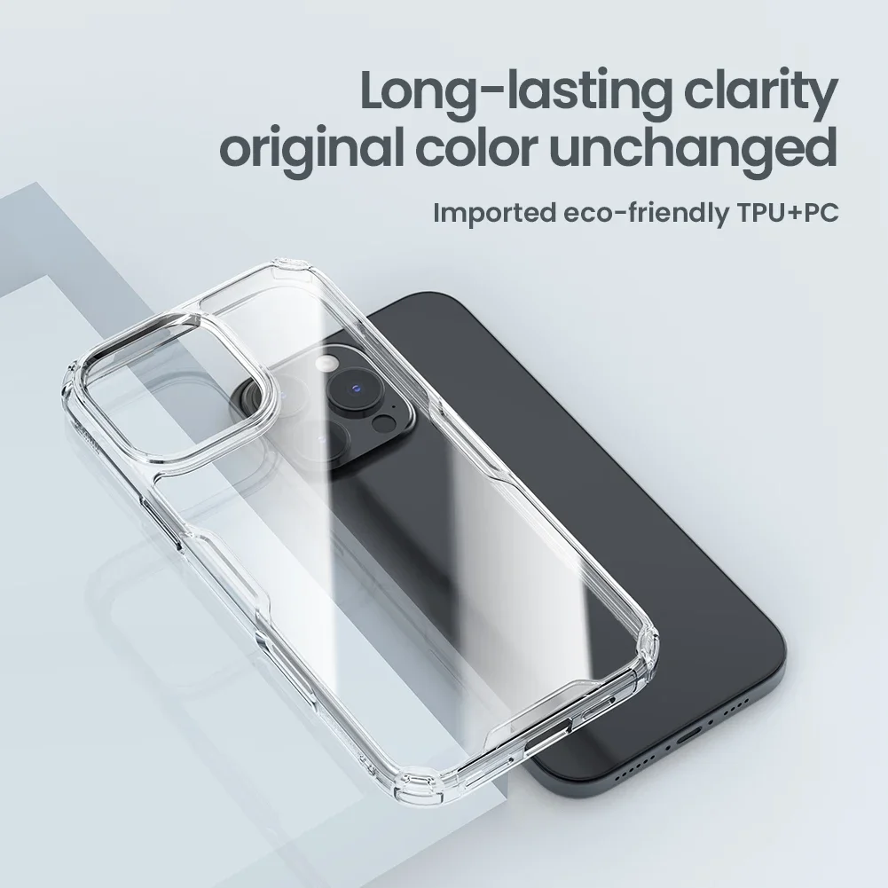 For iPhone 16 Pro Max / 16 Pro Case Nillkin Nature TPU high quality clear Phone Cases Silicone back Cover for iPhone Max