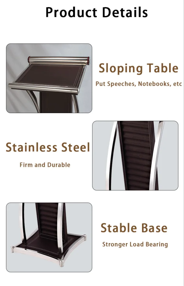 Description Picture 5 of itemHigh Quality Office Podium Reception Counter Rostrum Speech Desk Lecture Table