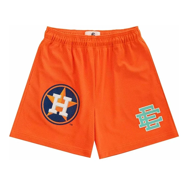 2024 New Summer Eric Emanuel EE Basic Mesh Short Classic Floral Printed Gym Shorts Men's Gym Basketball Sports Casual Shorts 6