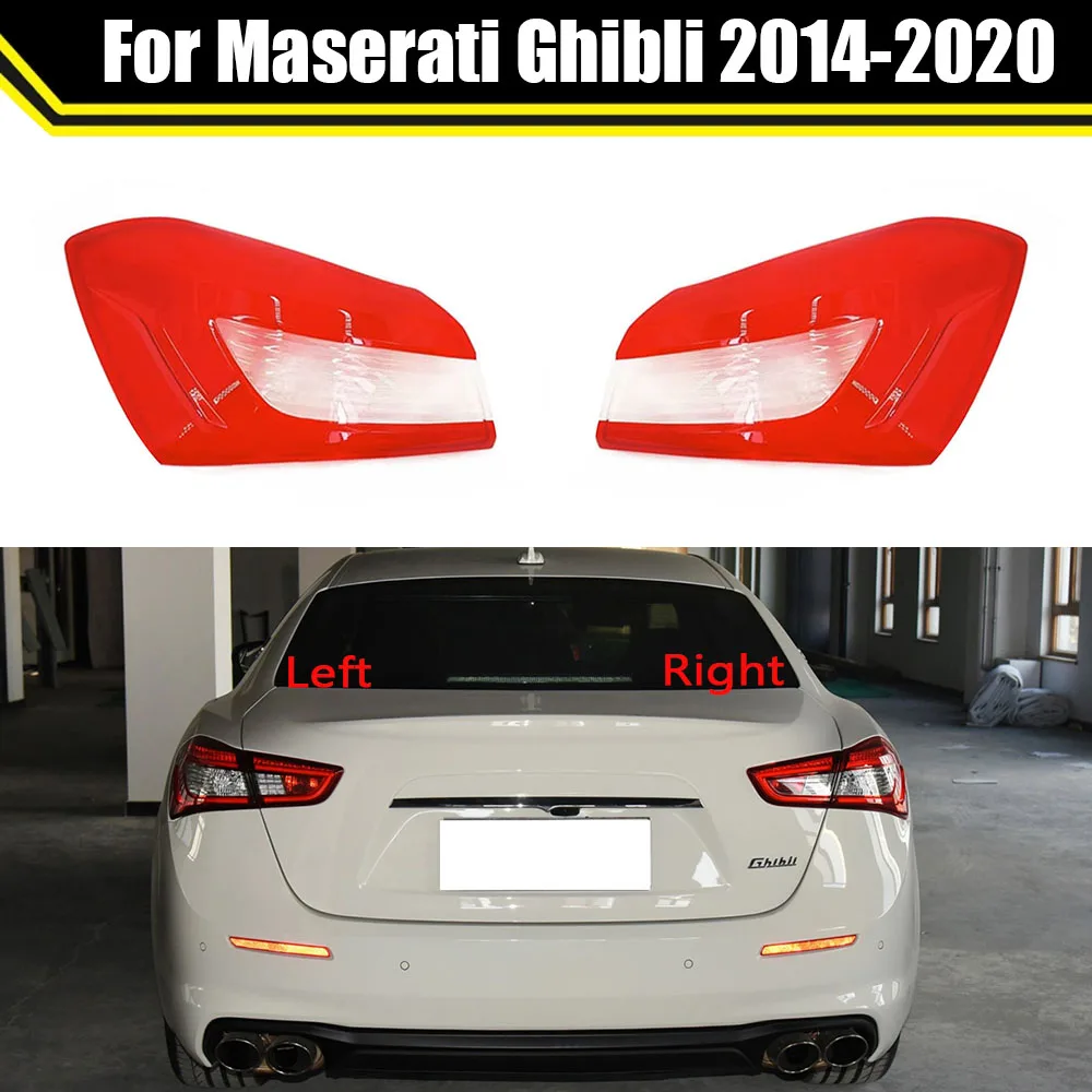 

For Maserati Ghibli 2014-2020 Car Rear Taillight Shell Brake Lights Shell Replace Auto Rear Lamp Shell Cover Mask Lampshade