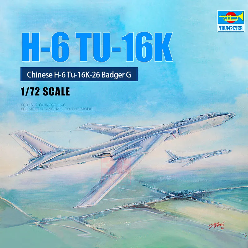 Trumpeter Military Assembled Aircraft Model Kit 01612 H-6 Tu