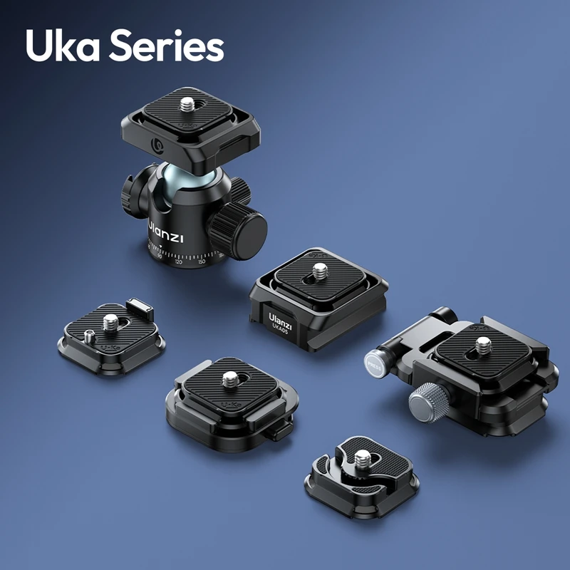 Ulanzi T100 Uka Quick-Release Ball Head with 360° Adjustable Cold Shoe 6KG Load for Portrait Landscape Livestreaming Vlog Shots