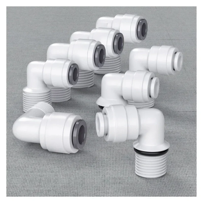 Right Angle Elbow RO Water Fitting 3/8" Hose Pope 1/2" Male Female Thread Connector Filter Reverse Osmosis Parts – Detail 6