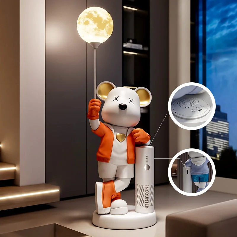 Violent Bear Ornaments Living Room Sofa Large Floor Decoration Piggy Bank Bluetooth Speaker Gift Living Room Decoration 3