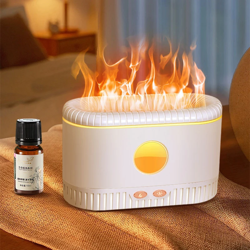 Simulate Fire Flame Aroma Diffuser USB Electric Table Air Humidifier with Lamp For Bedoom Aromatherapy Essential Oil Diffuser flame essential oil fragrance diffuser air humidifier aromatherapy electric smell for home fire scent aroma diffuser machine