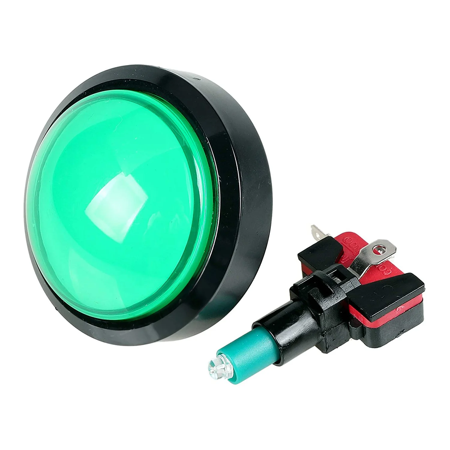 AED7-5X 아케이드 버튼 60mm 돔형 2.36인치 LED 푸시 버튼(마이크로 스위치 포함) 아케이드 게임기 비디오 게임 콘솔용