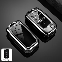 Sleek Zinc Alloy Car Key Cover Case Holder Shell - Premium Auto Accessory (Type - A Set - 1 HJ)