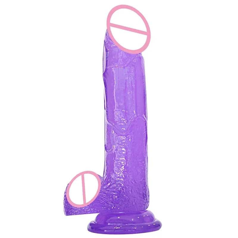 Female Sex Toys female sex toys dildo sex toys vibrator sex toy 15.5/18.5/20/22 cm Crystal Realistic Dildos For Women Masturbation Vibrators Sucker Dildo Pussy Anal Lesbian Adult Sex Toys