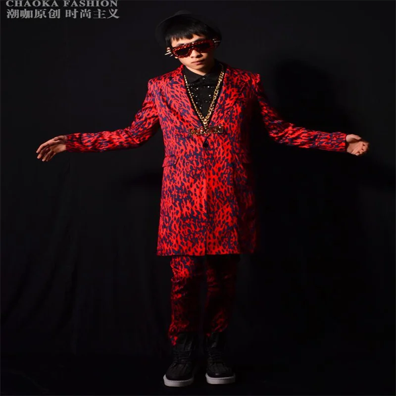 mens leopard print blazer