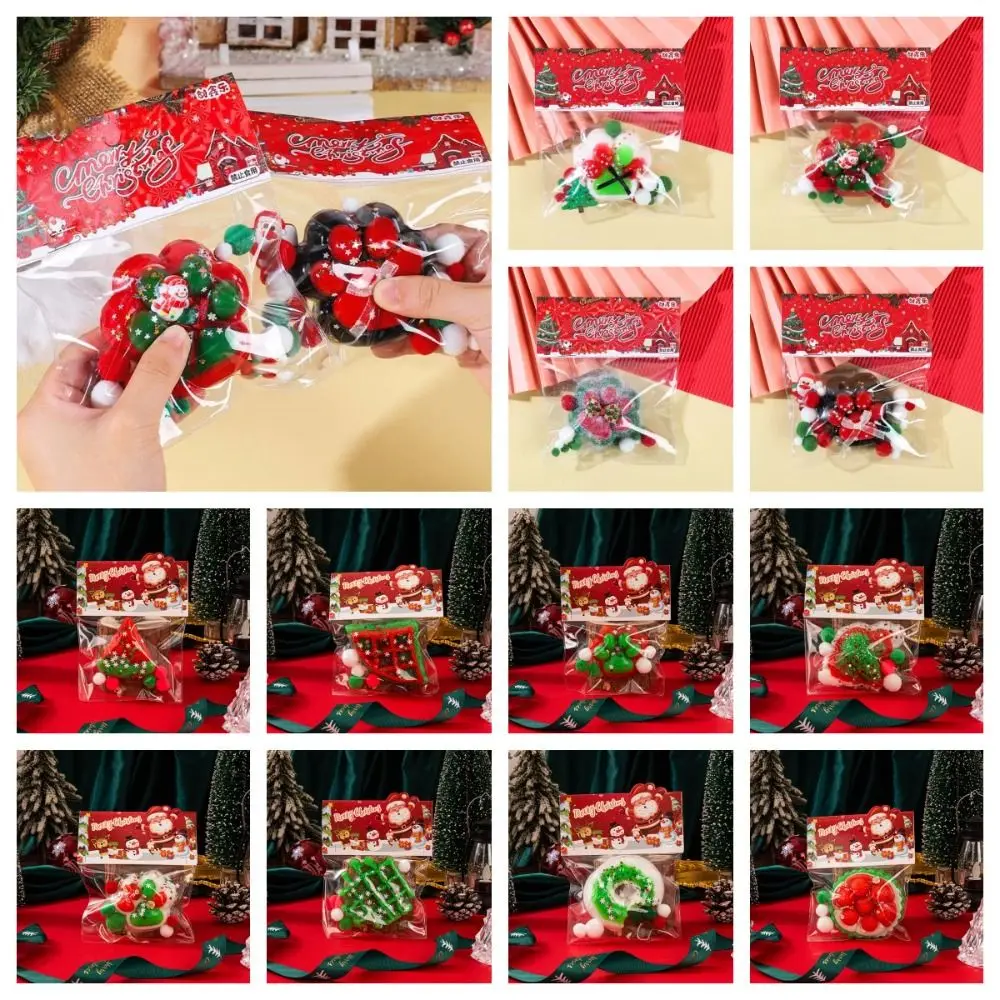 Novelty Soft Cat Paw Squeeze Toy Waffle Cartoon Christmas Fidget Doll Elastic Pizza Pinch Food Series Toy Funny 5