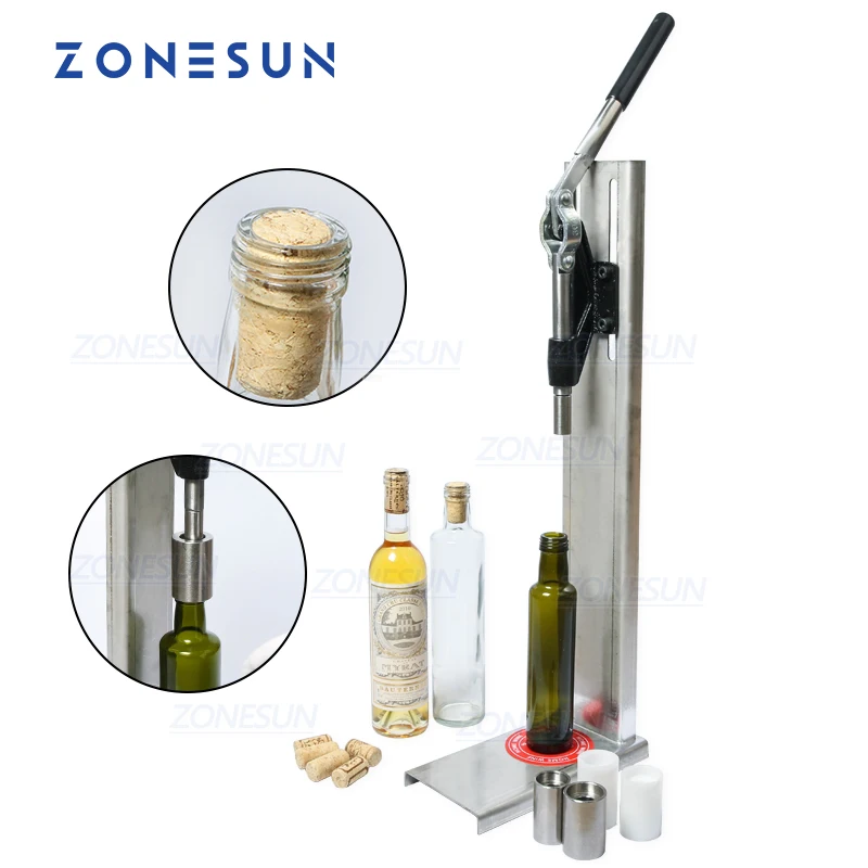Zonesun Manual Stainless Steel Corkers Wine Corking Machine Capping