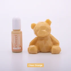 Vibrant 10ML Solid Color Resin Pigment for DIY Crafts and Jewelry Making (Clear Orange)