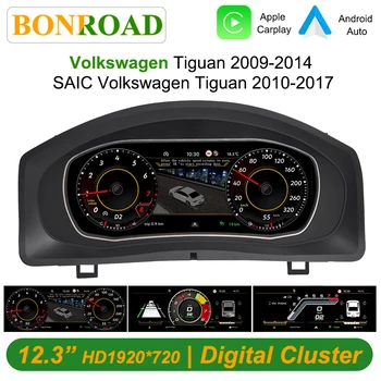Panel de Instrumentos Digital LCD Bonroad de 12.3'' para SAIC Volkswagen Tiguan 2010-2017, Radio para Auto, Panel de Instrumentos, Cabina 1