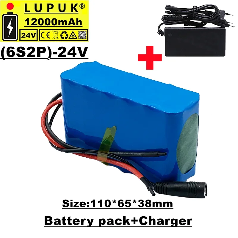 

Lupuk - 24V Lithium Ion Battery pack,6s2p, 25.2v, 12Ah, built - in BMS, for Outdoor Lighting, playboat, etc. + chargeur à vendre