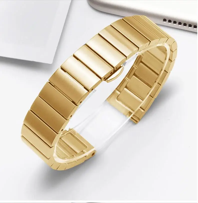 Sleek Steel & Ceramic Wristband Bracelet for Smartwatches (20mm/22mm)