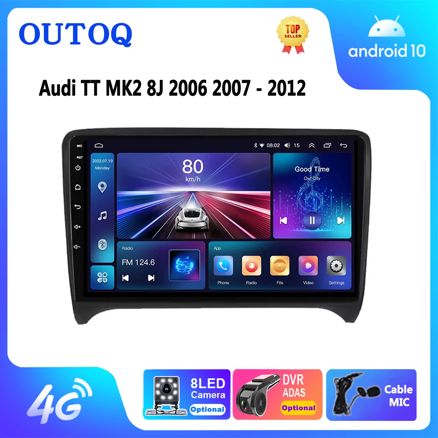 

Android 13 Radio GPS For Audi TT MK2 8J 2006 2007 - 2012 Car Stereo Multimedia RDS DSP 4G WIFI Autoradio Carplay No 2 Din DVD