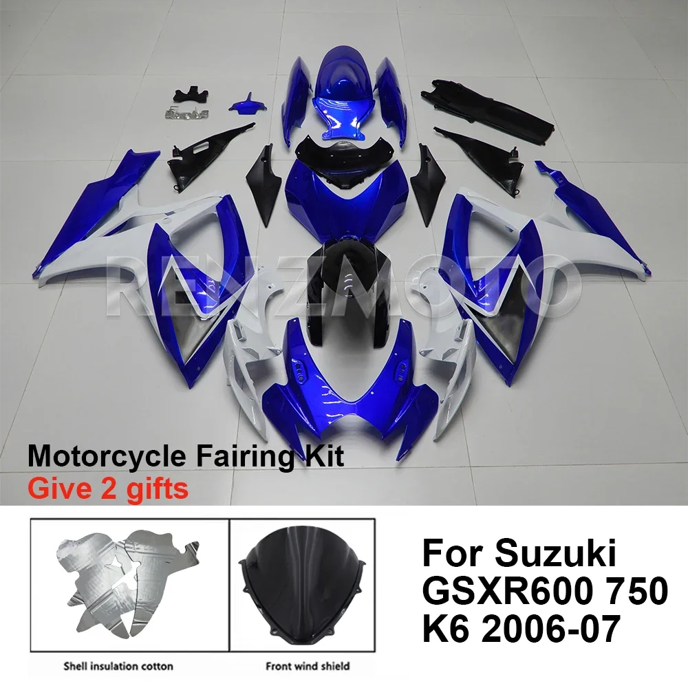 

Motorcycle Fairing Set Body Kit Plastic For Suzuki GSX-R600 R750 2006-2007 K6 Accessories Injection Bodywork S0606-132a
