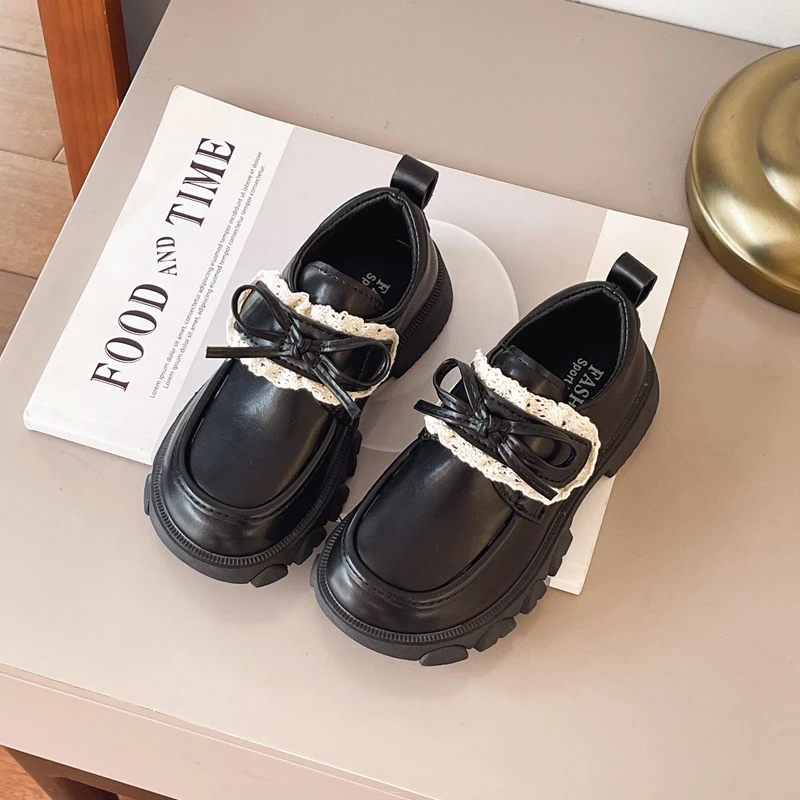 Leather Mary Jane Shoes for Girls Spring Autumn