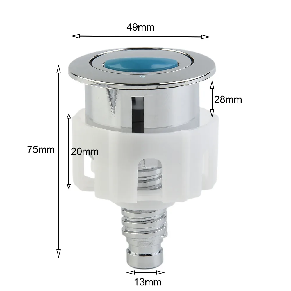 1Pc Toilet Push Button Dual Flush Water Saving Round Dual Push Switch Fits For Cistern Tank Water Saving Rod Bathroom Accessory