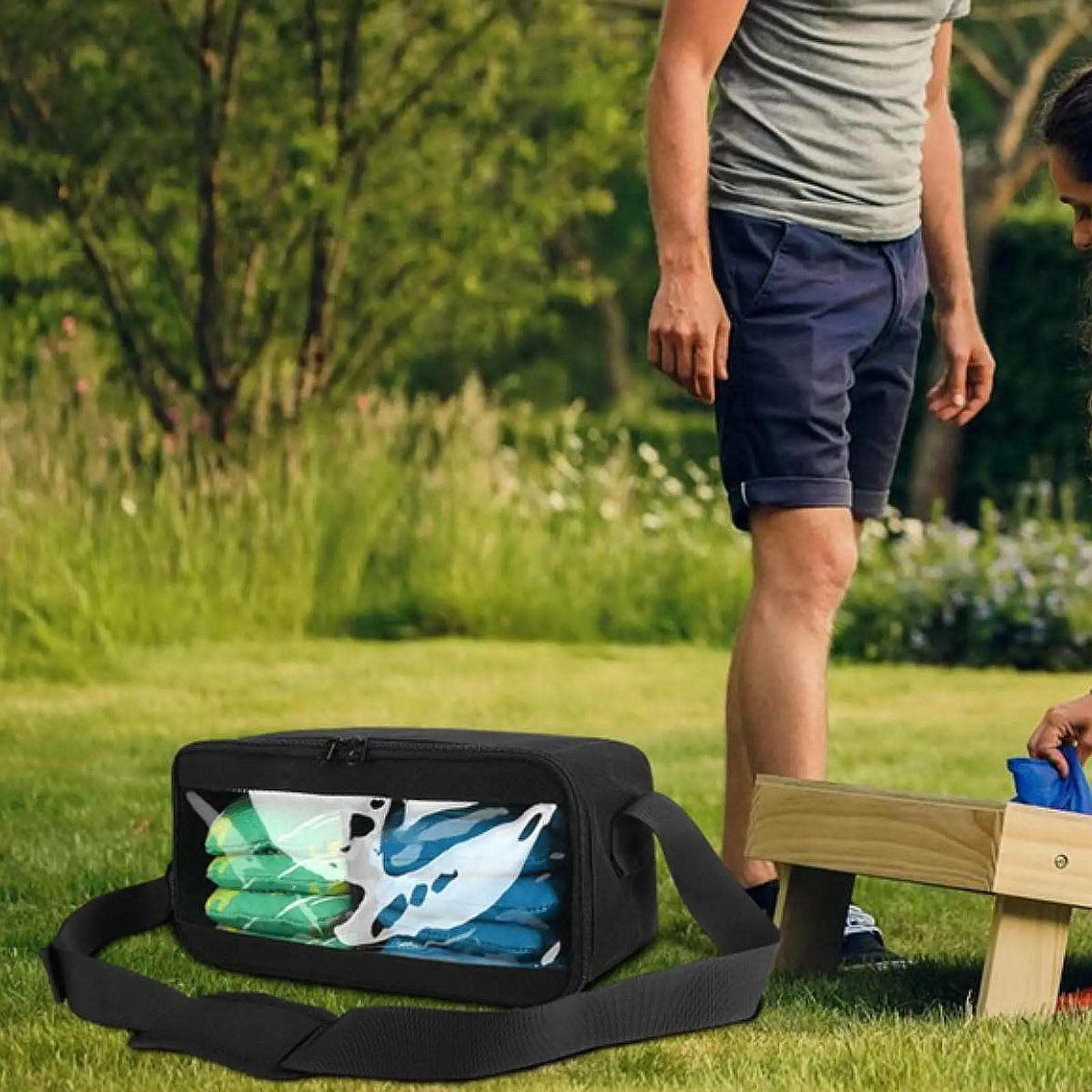 Cornhole Bag Carrying Bag for Tossing Outdoor Fun Corn Hole Bean Bags Holder Cornhole Bag Carrying Bag for Tossing Outdoor Fun Corn Hole Bean Bags Holder