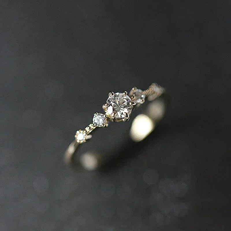 Wedding Rings Silver Ring Womens Ring Cubic Zircon Ring
