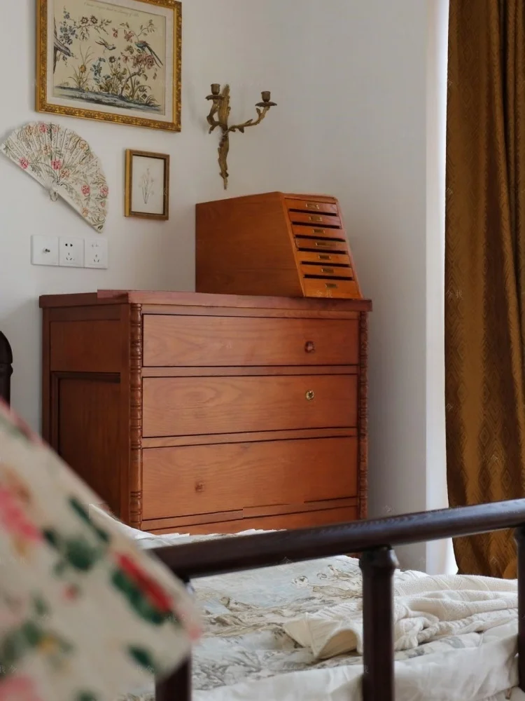 Camille series chest of drawers, vintage cabinets, storage cabinets, bedside tables, solid wood storage logs, 8